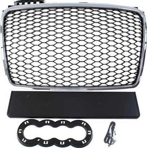 MTuning_F Grill Audi A4 B7 RS-Style Chrome-Black (04-08)