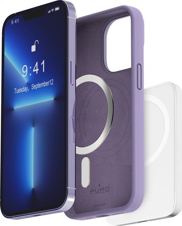 PURO ICON MAG - iPhone 14 Pro MagSafe Case (Tech Lavender)