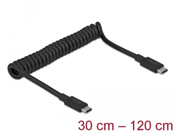 Delock USB 3.1 Gen 2 Krútený kábel Type-C samec na Type-C samec PD 3 A E-Marker