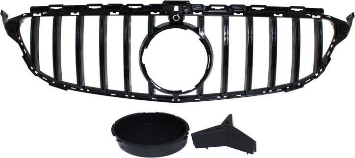 MTuning GRILL MERCEDES BENZ W205 GT-R LOOK GLOSS BLACK (15-19)