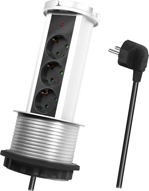 LogiLink Výsuvný stolní pás 3 zásuvky 1,8 M Logilink PL SCHUKOX3 / O 10cm LPS235A