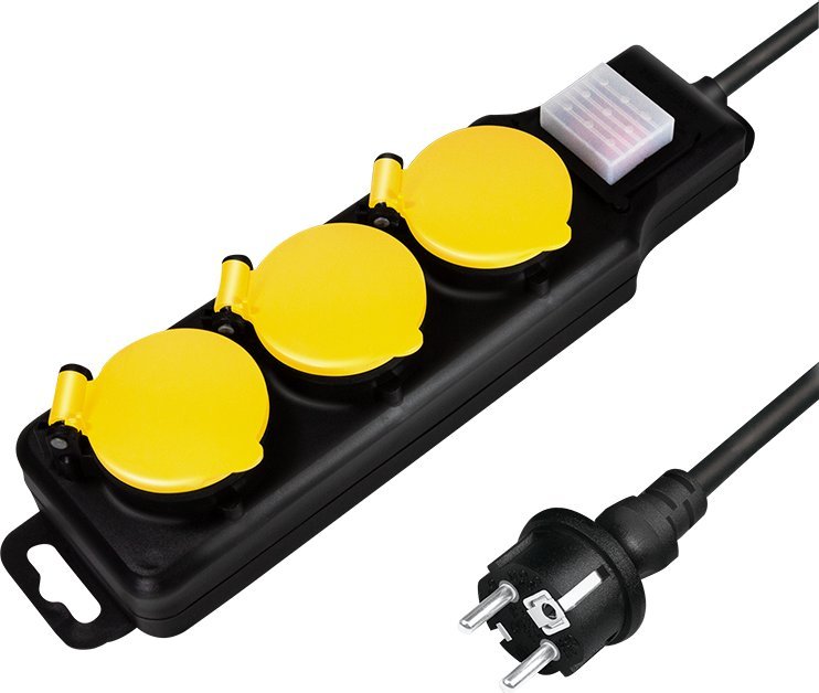 LogiLink přepěťová přepěťová lišta, 3 zásuvky, 1,5 m, černá (LPS253)