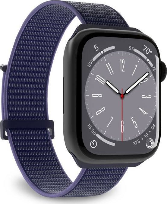 Puro PURO Nylonový sportovní řemínek Apple Watch 4/5/6/7/SE/8/Ultra 44/45/49 mm (námořnická modř)