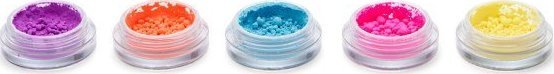 MAKEUP REVOLUTION_SET Creator Artist Loose Pigment Pots sada sypkých pudrů Purple, Coral, Blue, Pink, Yellow 5x0,8g