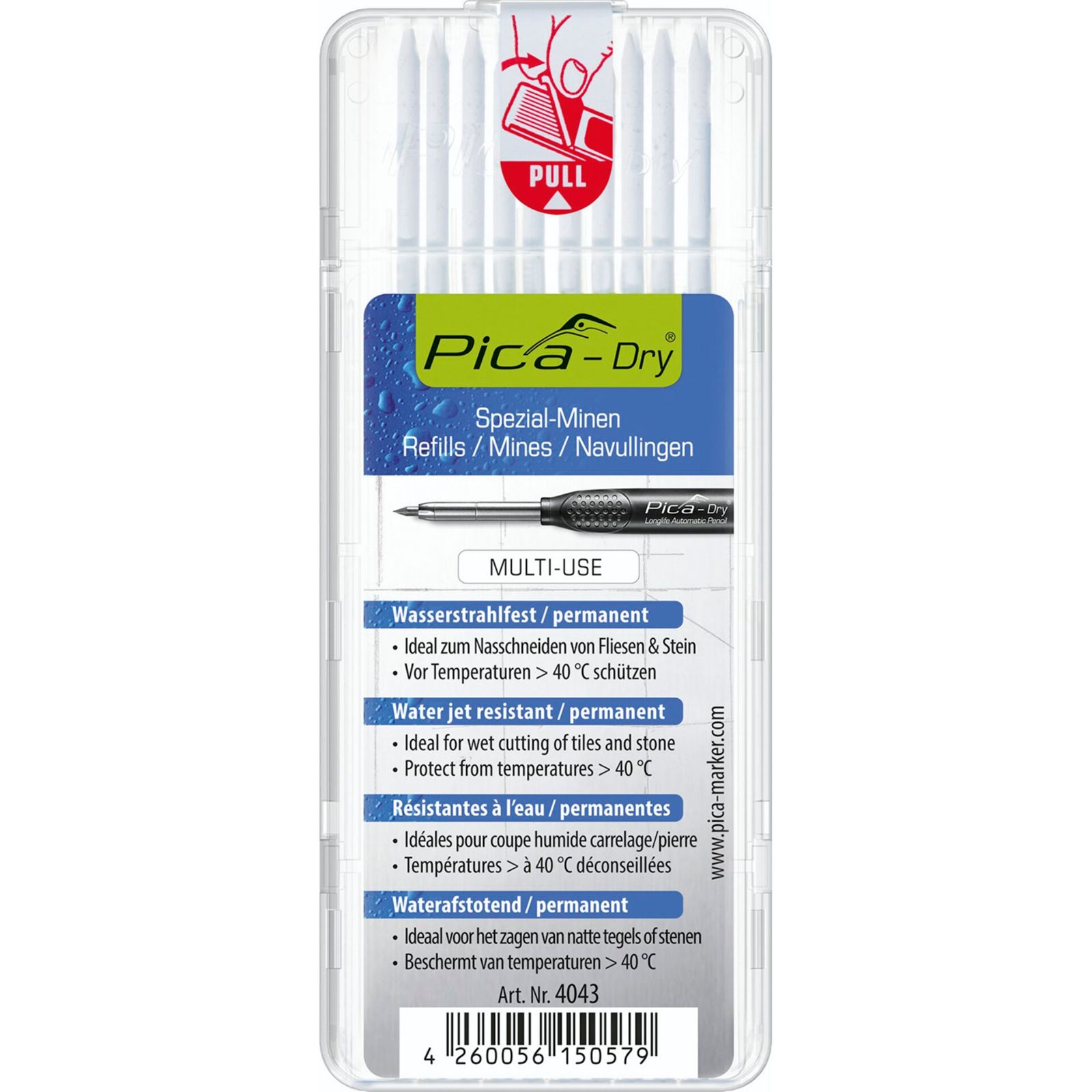 Pica DRY Minen-Set weiss