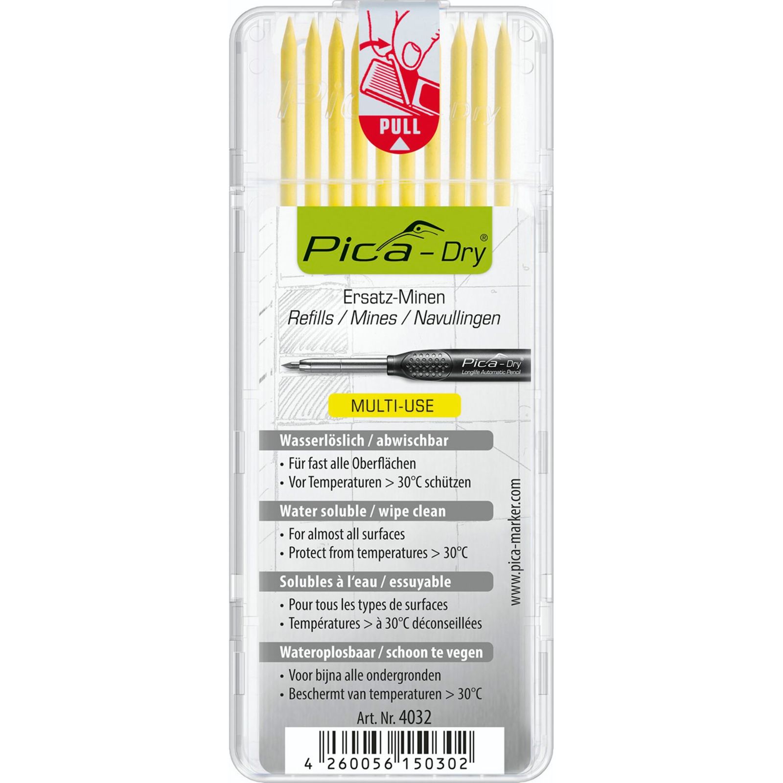 Pica DRY Minen-Set gelb