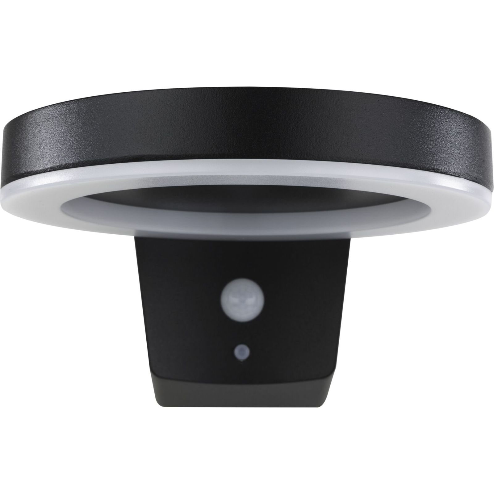 REV LED Solar Wandleuchte Round schwarz
