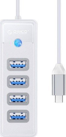 USB HUB Orico Adaptér Hub USB-C na 4x USB 3.0 Orico, 5 Gbps, 0,15 m (bílá)