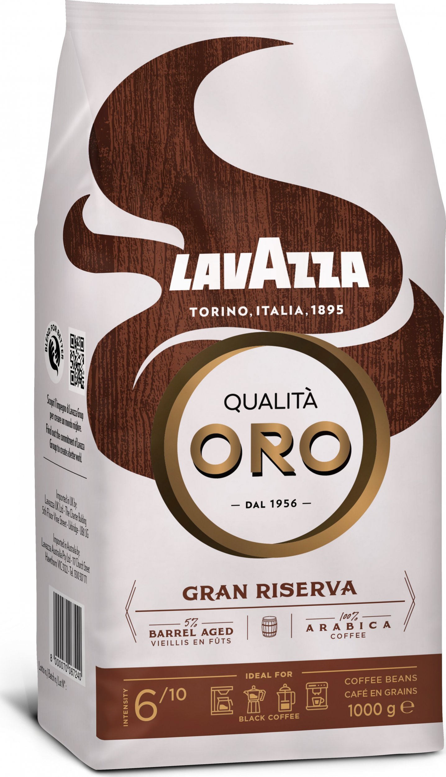 Zrnková káva Lavazza Qualita Oro Gran Riserva 1 kg