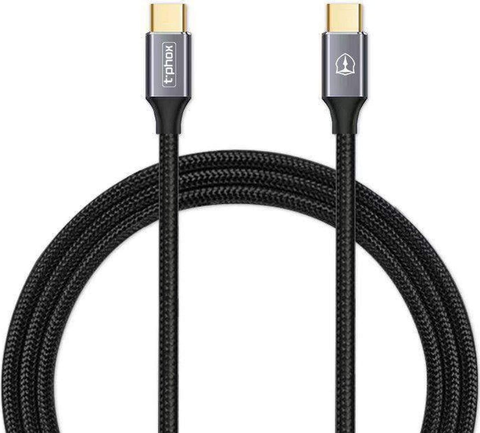 T-Phox USB-C - USB-C USB kábel 1 m Čierny