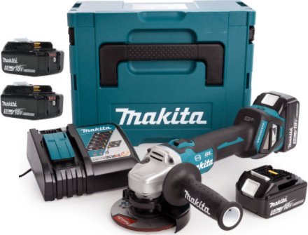 Makita Makita Grinder. FOLFIER ANGLE 18V 3x5.0AH DGA513RTJ