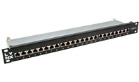 19  Patch panel LYNX 24port, STP, Cat6A, krone, černý