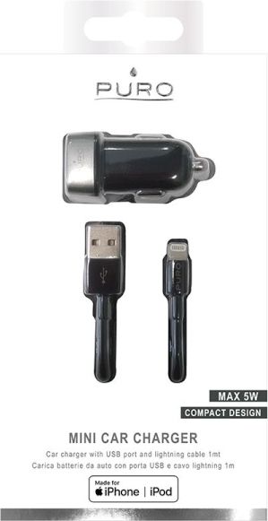 Puro Mini nabíjačka 1x USB-A 1A (MCHUSBAPLTCBLK)