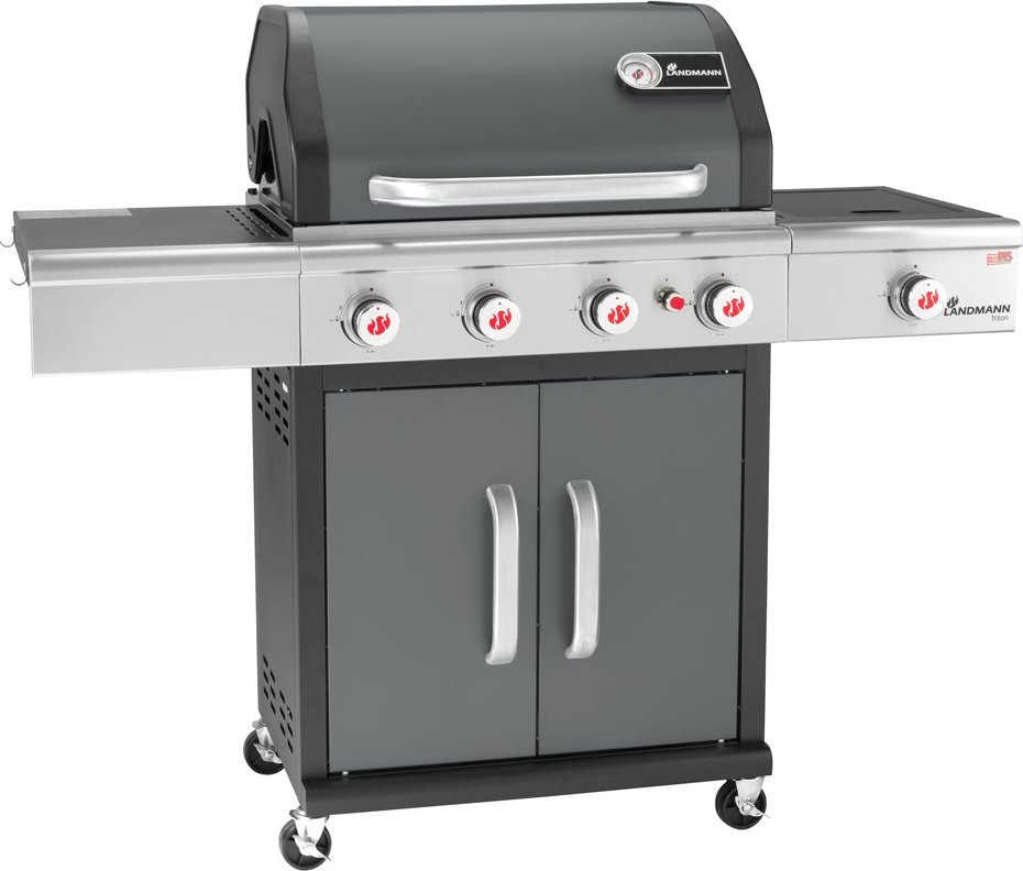 Landmann Triton 4.1 PTS sivý (12964) Plynový záhradný gril 15 kW 65 cm x 44 cm