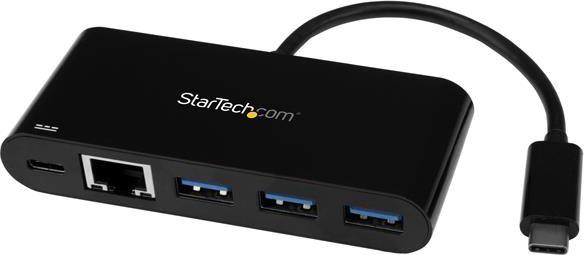 Hub USB StartEch 1x RJ-45 + 3x USB-A 3.0 (US1GC303APD)