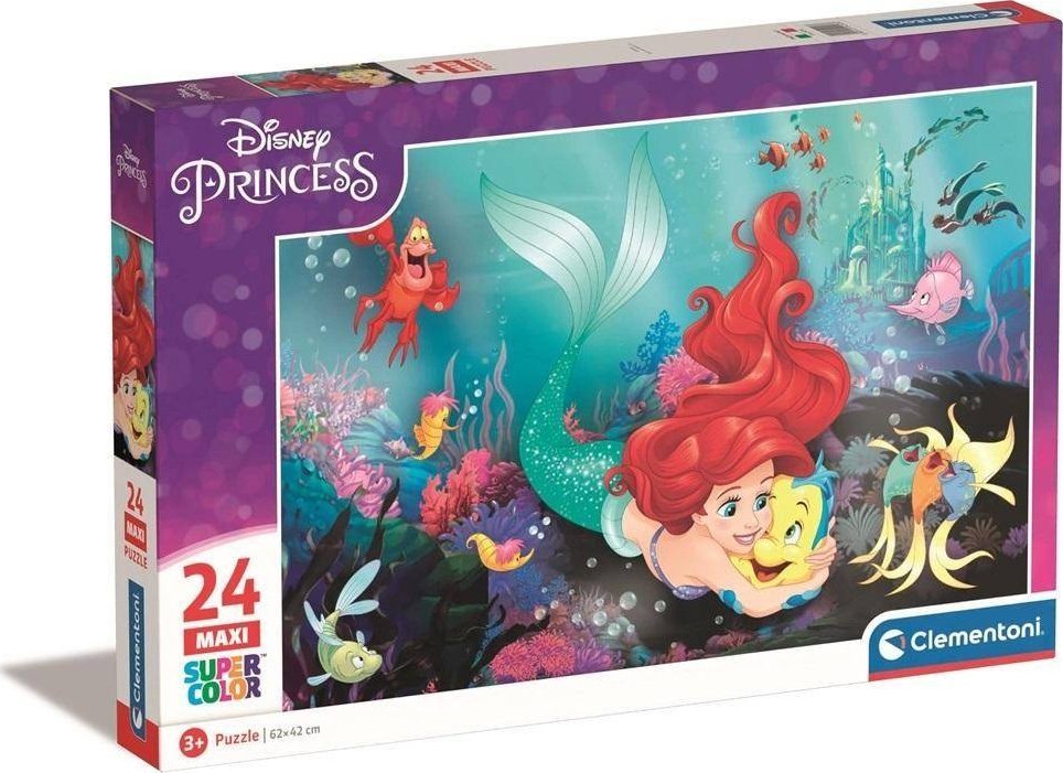 Clementoni CLE puzzle 24 maxi SuperKolor Malá morská víla 24243