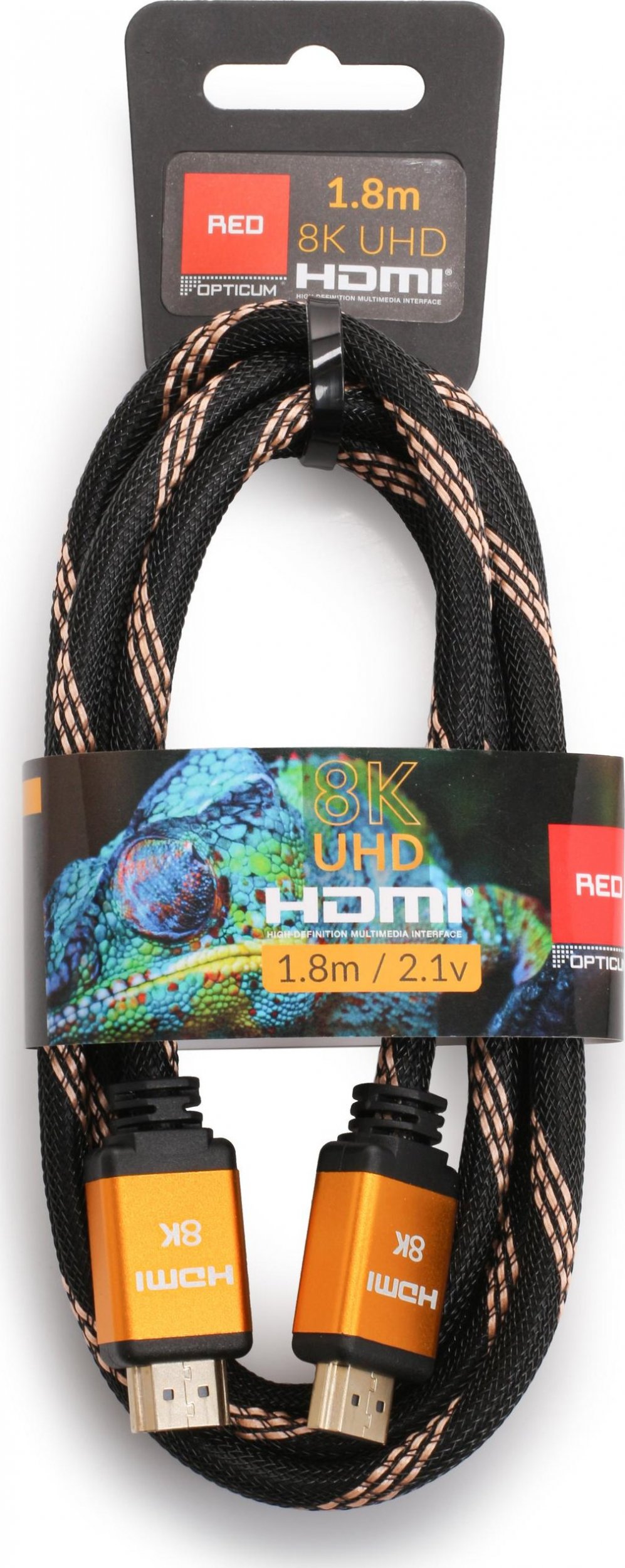 Opticum HDMI - HDMI kábel 1,8 m oranžový (27951)
