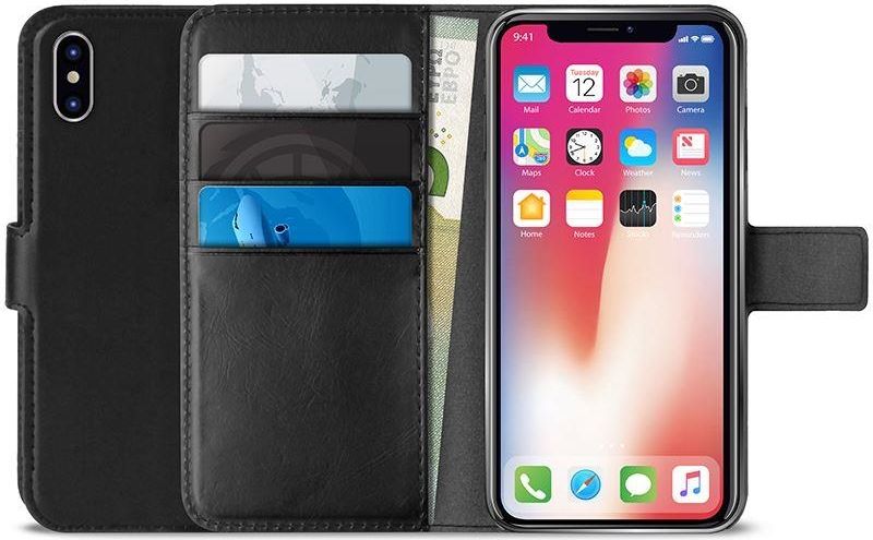 Puro Booklet Wallet Case iPhone Xs Max + stand up black