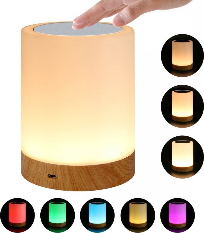 Stolní lampa Techly bezdrátová RGB dotyková