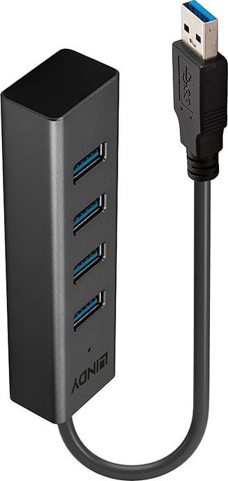 Lindy 4 Port USB 3.0 Hub, USB-Hub 43324