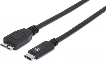 Manhattan USB-C - USB-C kabel 1 m černý (353397)