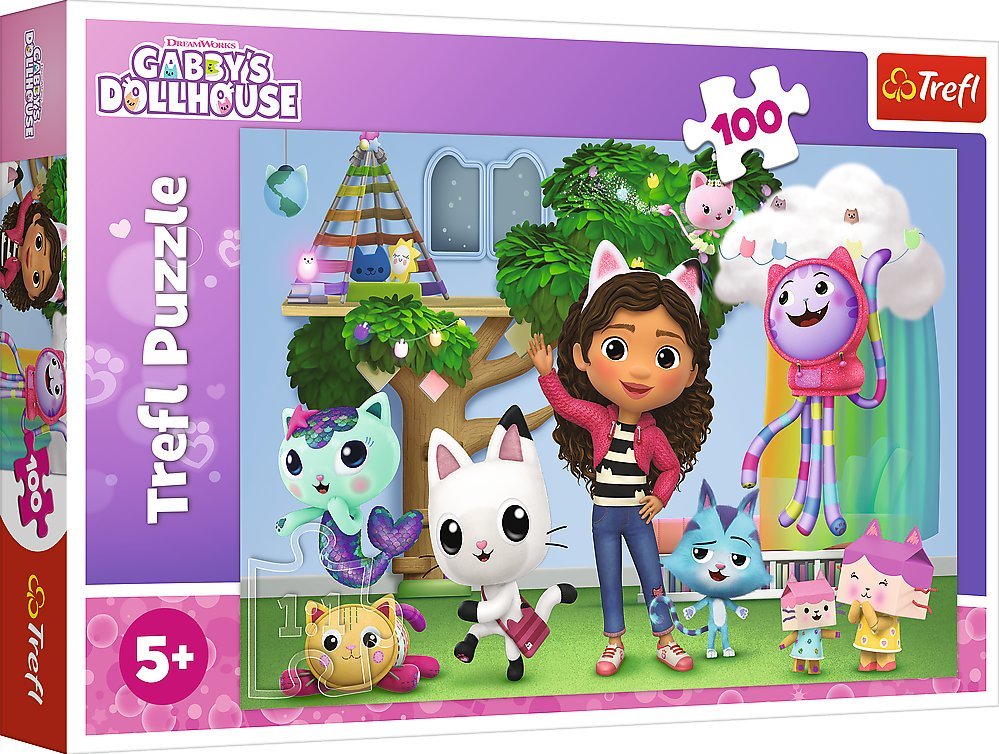 Trefl Gabiin kočičí dům puzzle 100 dílků