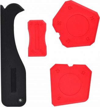 AWTools silikonové špachtle s řezačkou 4 kusy (AW27701)