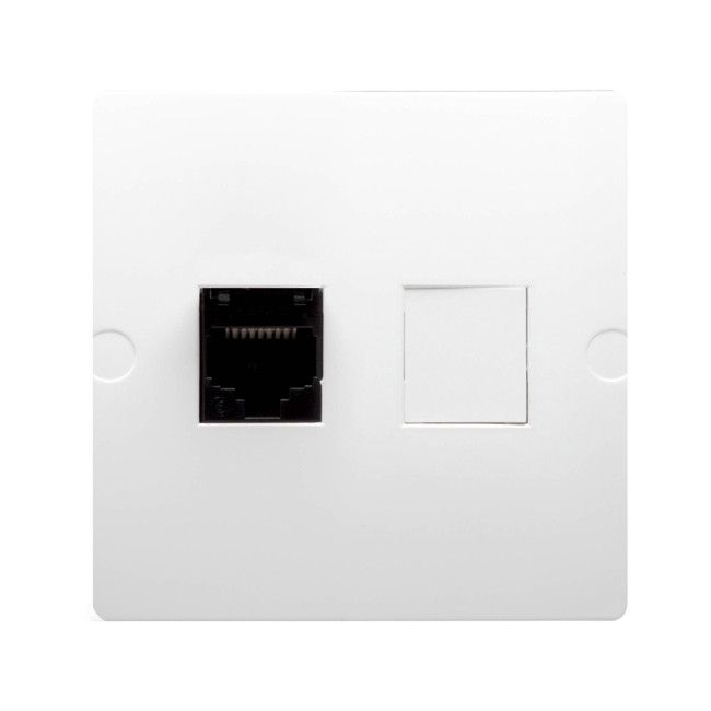 Počítačová zásuvka RJ45 Kontakt-Simon Basic bílá