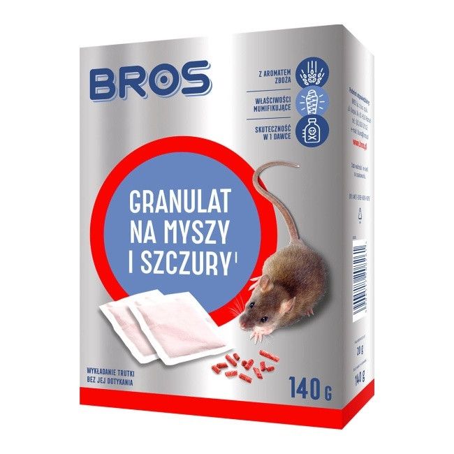 Granule pro myši a krysy Bros 140 g