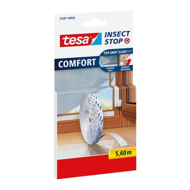 Samolepící suchý zip pro sítě proti komárům Tesa Comfort 10 mm x 5,6 m