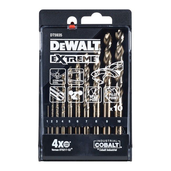 Kobalt vrták bity DeWalt Extreme Kobalt 10 ks.
