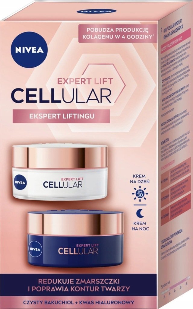 NIVEA_SET Cellular Expert Lift SPF30 denní krém proti stárnutí 50 ml + noční krém proti stárnutí 50 ml