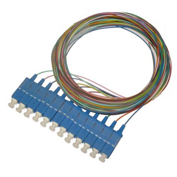 Pigtail SM 9/125, OS2, konektor SC, LS0H, 1m - sada 12 ks