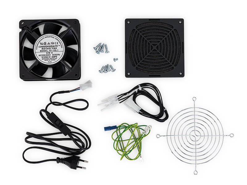 TRITON Ventilátor + sada pro montáž do rozvaděče RUA nebo RBA, 230V, 50Hz, 0,09 A, 15W, 160m3/h