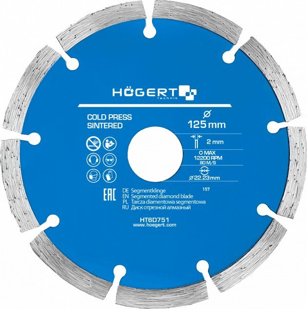 Hoegert HOEGERT DIAMANTOVÝ KOTÚČ 125x22,2/SEG.