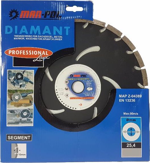 Mar-Pol MAR-POL KOTOUČ PRŮMĚR 350x25,4x10 SEG. ČERNÝ/MP MZ08738