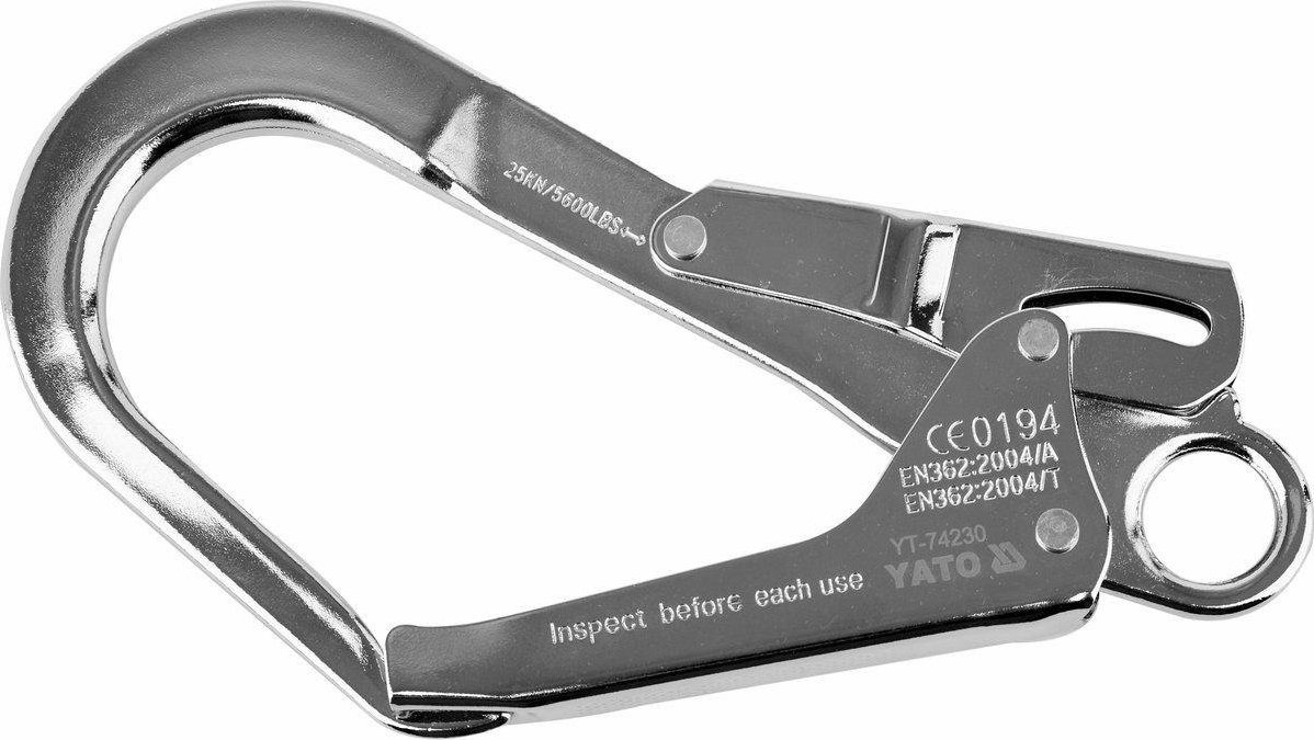 Yato YATO KARABINA PRE BEZPEČNOSTNÝ PÁS, OCEĽOVÝ SPÍNAČ 54mm