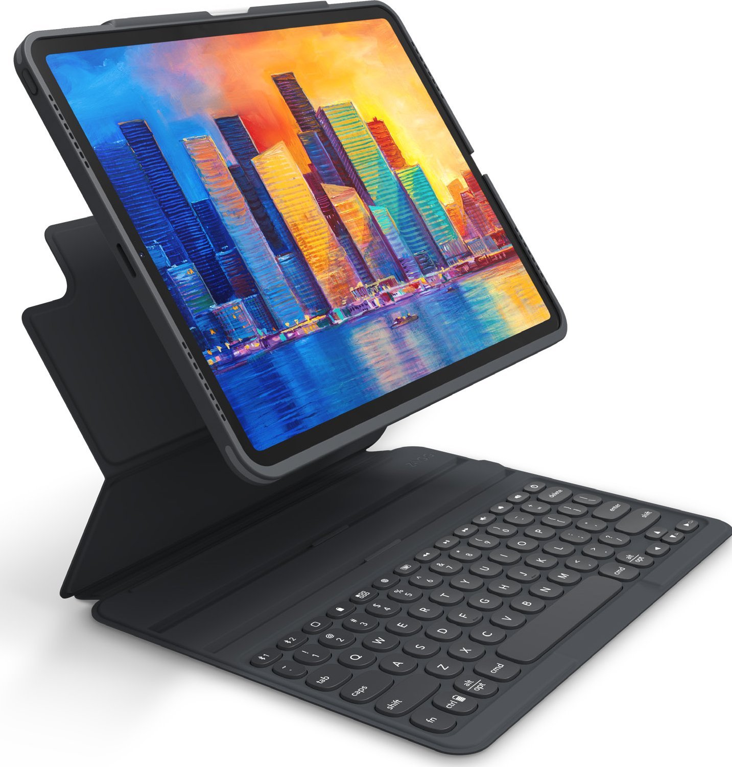 Klávesnice Zagg Keyboard Pro Keys – pouzdro na klávesnici pro iPad 12.9 Pro na dřevěné uhlí (103407963)