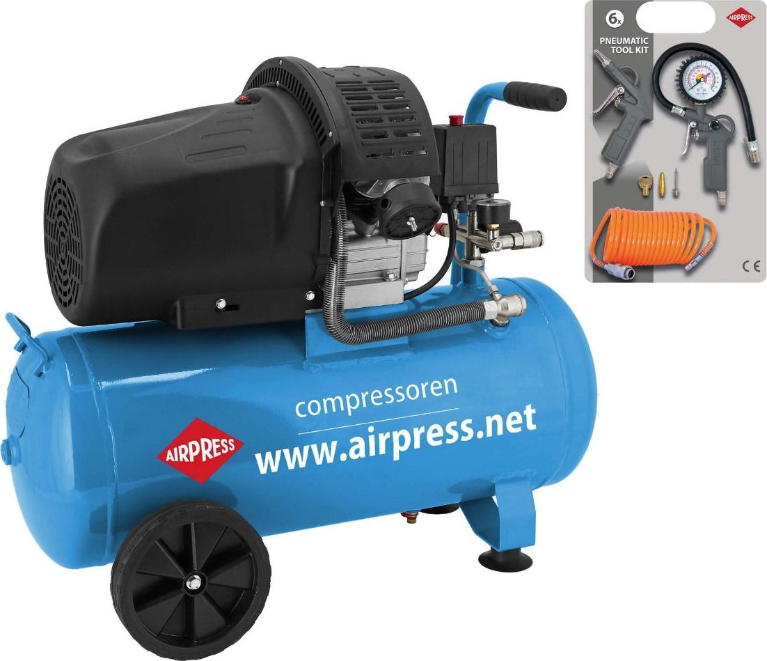Airpress HL 425-50 (+ sada příslušenství) 8bar 50L (36888) kompresor
