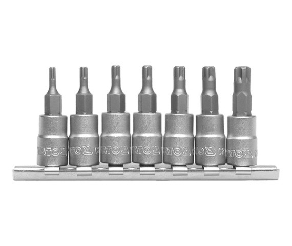 Yato Sada nástrčných kľúčov Torx s 1/4" otvorom T10-T40 7 ks. (YT-0461)