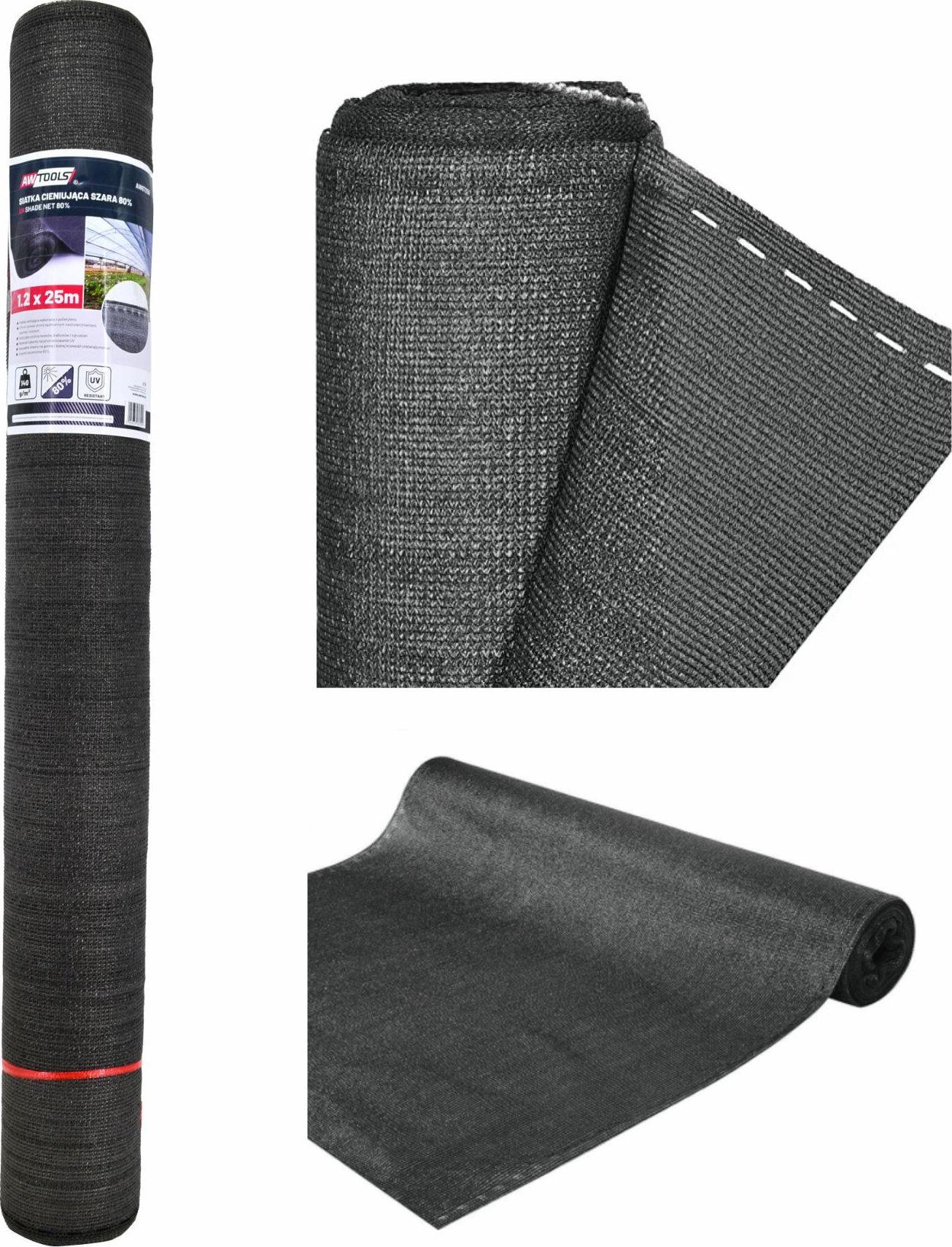 AWTools AWTOOLS TIENIACA SIEŤ 140g 1,2*25m ŠEDÁ UV 80% AW67256