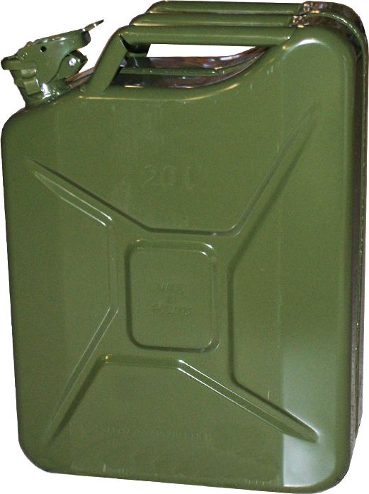Oceľový kanister, zelený, RAL 6003, 20L