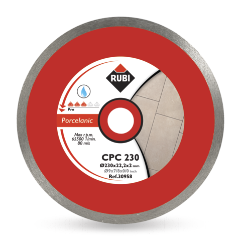 Rubi Diamond Disc pro porcelánové kamenové kamenné kamenné kamenné kamenné práce CPC 250 mm (30959)
