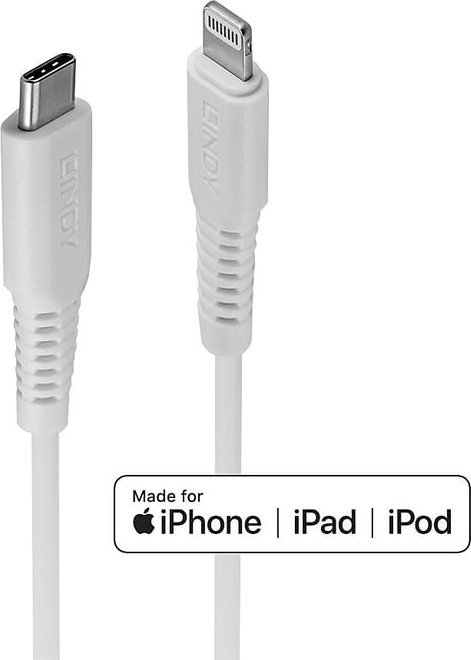 Lindy KABEL USB-C TO LIGHTNING 2M/WHITE 31317 USB kabel LINDY