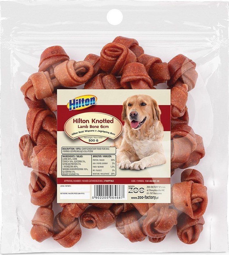HILTON Knotted Lamb Bone 6 cm - dog che
