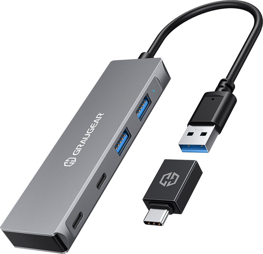 Graugear USB HUB GRAUGEAR USB-HUB 4x USB 3.0, 2x Type-C a 2x Type-A maloobchod