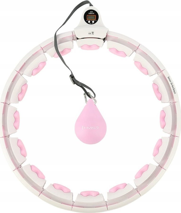 HHW06 RŮŽOVÝ HULA HOP S OŘECHY A HMOTNOSTÍ + HMS POČÍTADLO