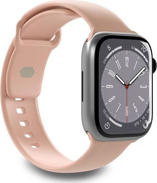 Puro Řemínek PURO ICON pro Apple Watch 4/5/6/7/SE/8 40/41 mm (S/M a M/L) (prašně růžový)