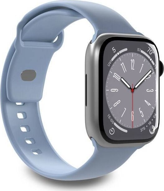 Puro Řemínek PURO ICON pro Apple Watch 4/5/6/7/SE/8 40/41 mm (S/M a M/L) (pudrově modrý)