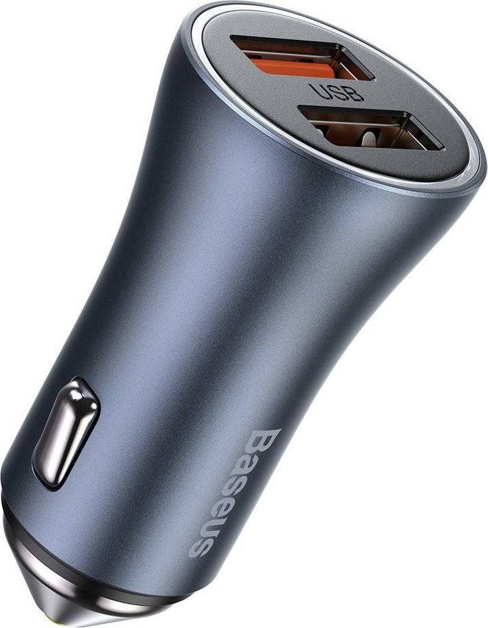 NABÍJAČKA DO AUTO 2XUSB QC4.0 40W ŠEDÁ